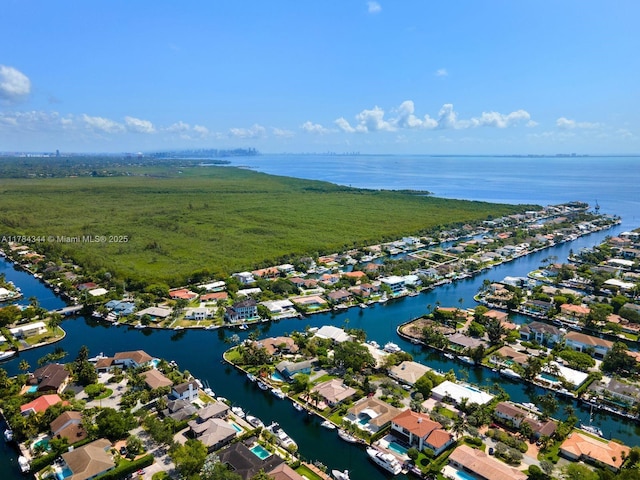 1051 San Pedro Ave, Coral Gables, FL 33156 - aerial view of property and surrounding area featuring a nearby body of water and nearby suburban area