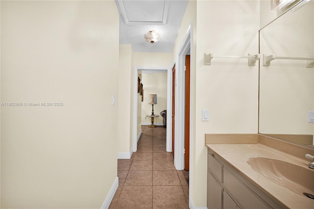 43 NW 109th Ct, Miami, FL 33172 - bathroom with tile patterned floors, vanity, and baseboards