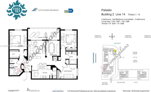 17150 N Bay Rd Unit 2814, Sunny Isles Beach, FL 33160 - view of floor plan / room layout