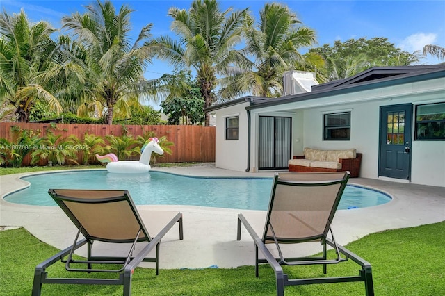 7531 Simms St, Hollywood, FL 33024 - view of swimming pool with a patio area