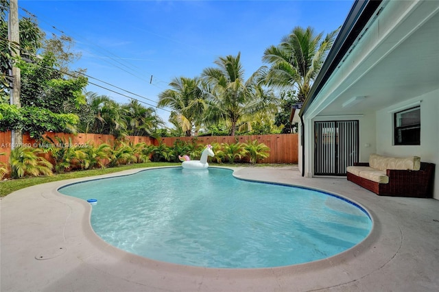 7531 Simms St, Hollywood, FL 33024 - view of pool with a fenced backyard and a patio