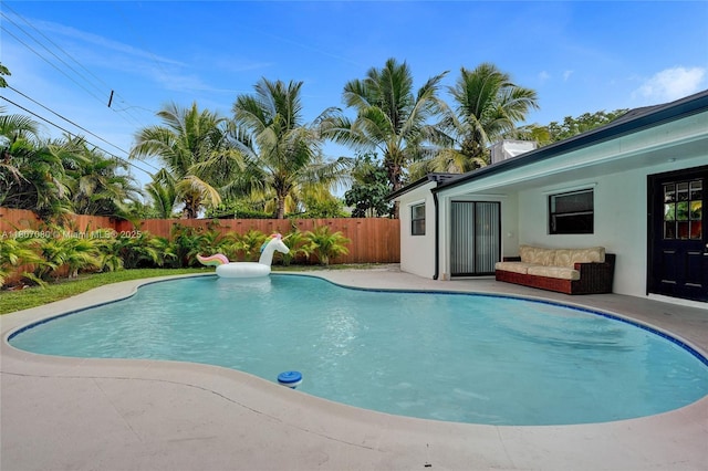 7531 Simms St, Hollywood, FL 33024 - view of pool with a fenced backyard
