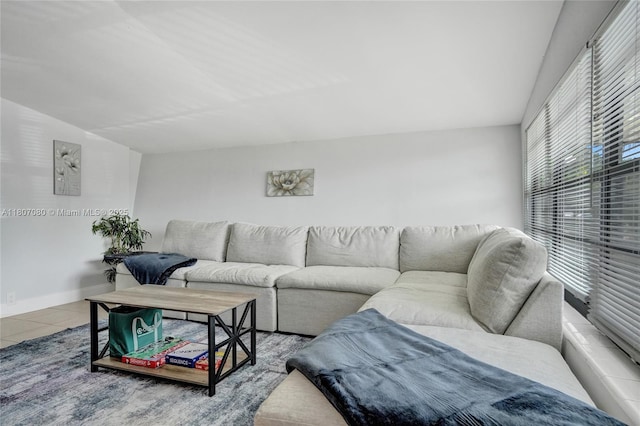 7531 Simms St, Hollywood, FL 33024 - living room featuring tile patterned flooring and baseboards