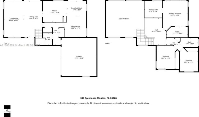 594 Spinnaker, Weston, FL 33326 - home floor plan