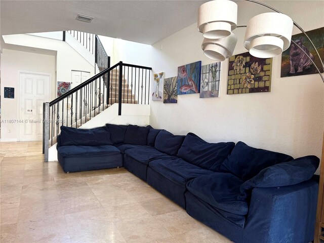 826 E Spinnaker Dr E, Hollywood, FL 33019 - living area with stairway