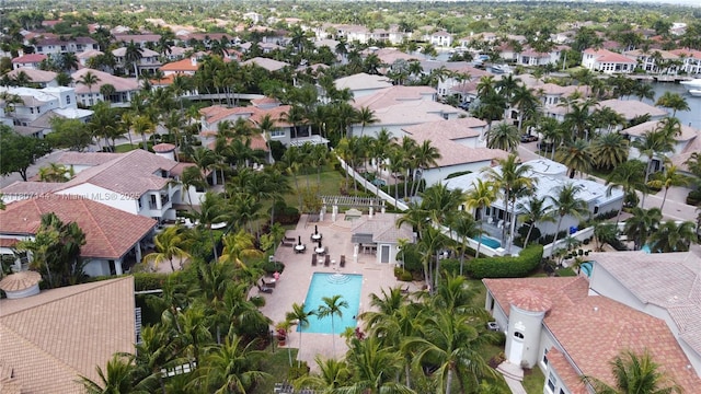 826 E Spinnaker Dr E, Hollywood, FL 33019 - aerial view of residential area featuring a pool area