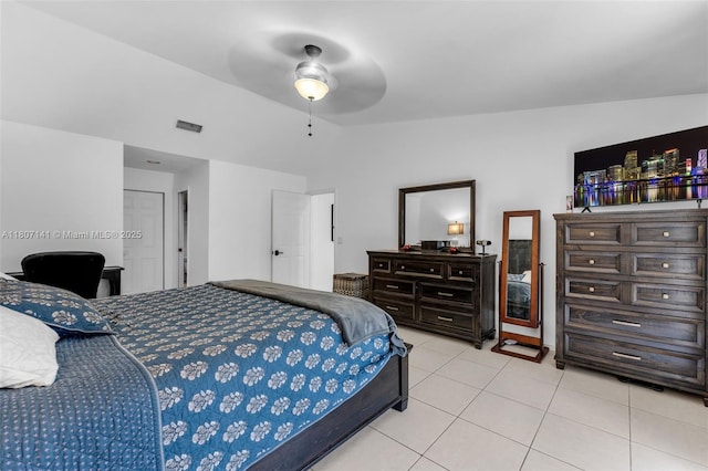 10020 SW 145th Pl, Miami, FL 33186 - bedroom with light tile patterned floors and a ceiling fan