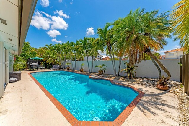 10020 SW 145th Pl, Miami, FL 33186 - view of pool with a patio area and a fenced backyard