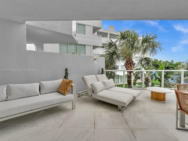 9821 E Bay Harbor Dr Unit 302, Bay Harbor Islands, FL 33154 - balcony with an outdoor living space