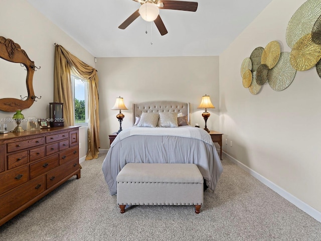 15150 SW 240th St, Homestead, FL 33032 - bedroom with light carpet, baseboards, and ceiling fan