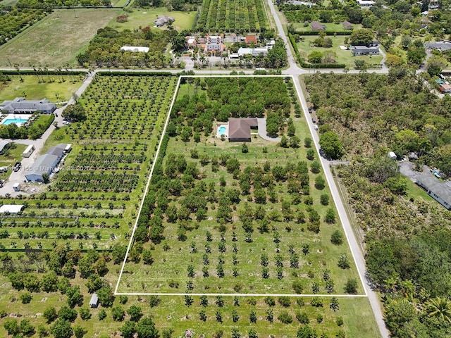 15150 SW 240th St, Homestead, FL 33032 - overview of rural landscape with farmland and property boundaries highlighted
