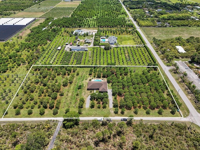 15150 SW 240th St, Homestead, FL 33032 - aerial view of sparsely populated area with large plots for crops and property boundaries highlighted