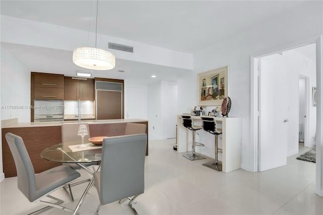 475 Brickell Ave Unit 4711, Miami, FL 33131 - dining area with light tile patterned floors