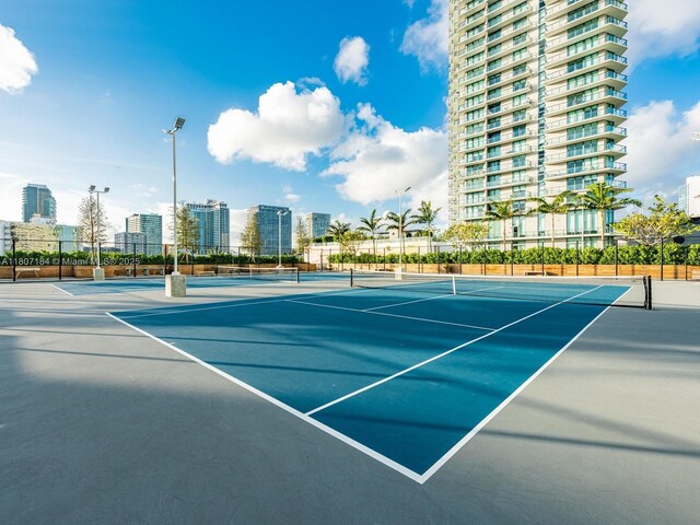 650 Ne 32 3302, Miami, FL 33137 - view of tennis court featuring a view of city and community basketball court