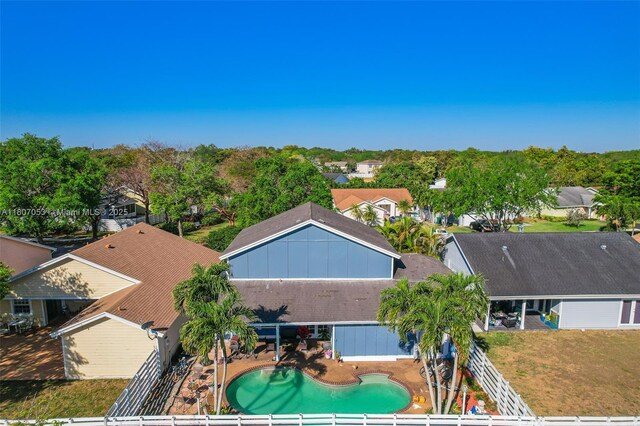 14823 SW 139th Ct, Miami, FL 33186 - aerial perspective of suburban area with a pool area