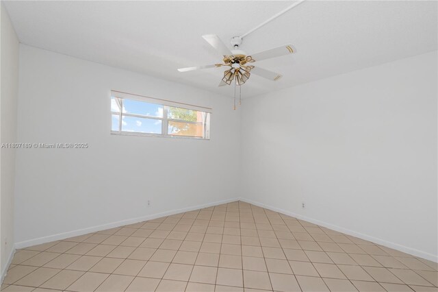 9220 S Hollybrook Lake Dr Unit 208, Pembroke Pines, FL 33025 - spare room with a ceiling fan and baseboards