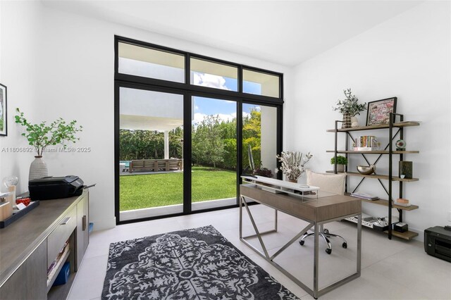 16703 S Botaniko Dr S, Weston, FL 33326 - home office with plenty of natural light and light tile patterned floors
