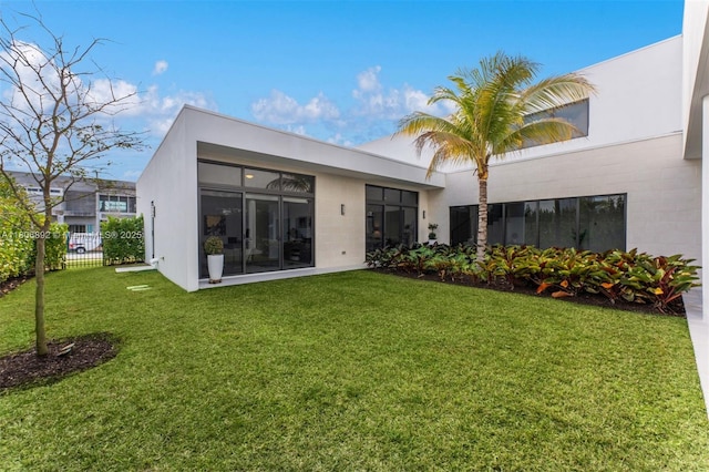 16703 S Botaniko Dr S, Weston, FL 33326 - rear view of property with concrete block siding