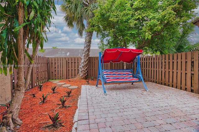 8015 SW 21st Ct, Davie, FL 33324 - fenced backyard with a patio