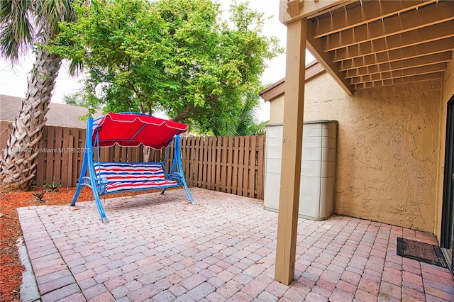 8015 SW 21st Ct, Davie, FL 33324 - fenced backyard with a patio area