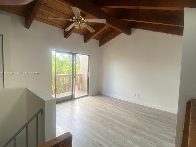 8015 SW 21st Ct, Davie, FL 33324 - spare room featuring light wood finished floors, a ceiling fan, and baseboards