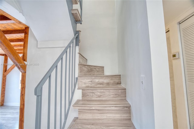 8015 SW 21st Ct, Davie, FL 33324 - staircase featuring wood finished floors