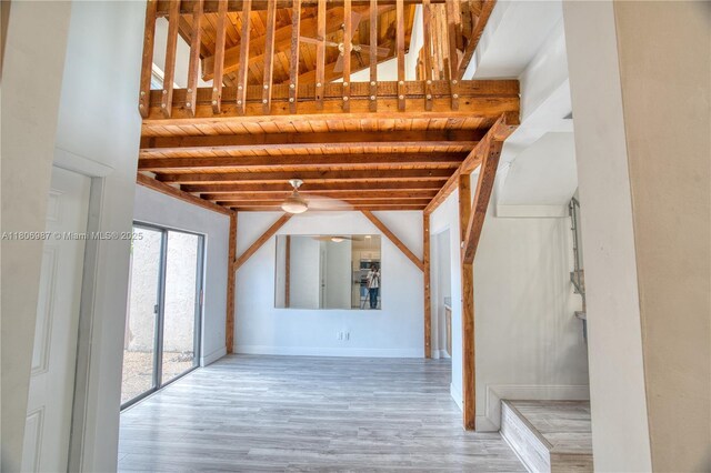 8015 SW 21st Ct, Davie, FL 33324 - hallway featuring wood finished floors and baseboards