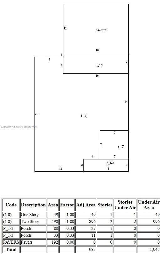 8015 SW 21st Ct, Davie, FL 33324 - floor plan / room layout