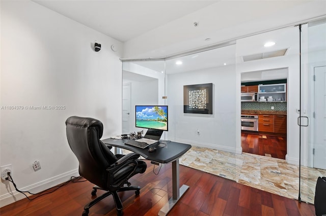 3330 NE 190th St Unit 717, Aventura, FL 33180 - office space with wood finished floors, baseboards, and recessed lighting