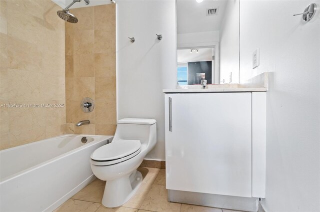 3330 NE 190th St Unit 717, Aventura, FL 33180 - full bath featuring toilet, vanity,  shower combination, and tile patterned flooring