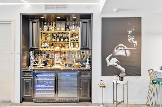 801 S Miami Ave Unit 3510, Miami, FL 33130 - indoor wet bar with beverage cooler and baseboards