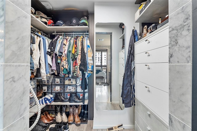 801 S Miami Ave Unit 3510, Miami, FL 33130 - spacious closet featuring wood finished floors