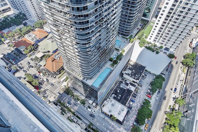 801 S Miami Ave Unit 3510, Miami, FL 33130 - aerial view of property and surrounding area with nearby urban area and a pool area