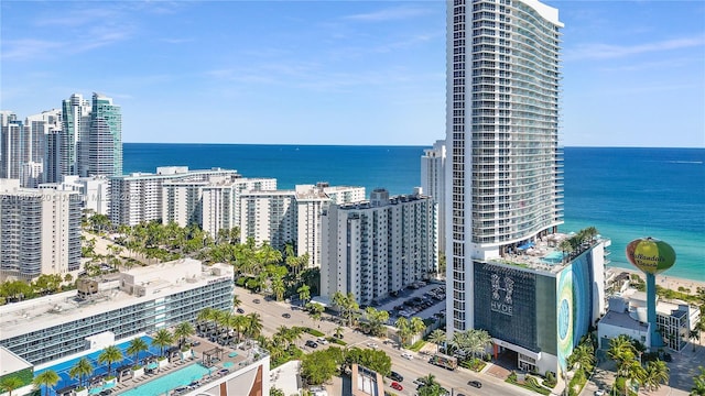 4001 S Ocean Dr Unit 3P, Hollywood, FL 33019 - view of urban area with a nearby body of water and a pool area