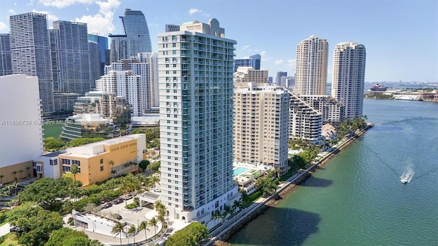 800 Claughton Island Dr Unit 1504, Miami, FL 33131 - view of city skyline with a nearby body of water