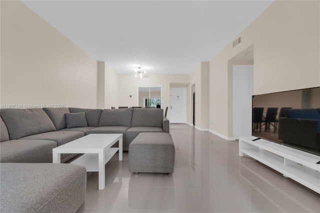 4400 Hillcrest Dr Unit 107A, Hollywood, FL 33021 - tiled living area featuring baseboards
