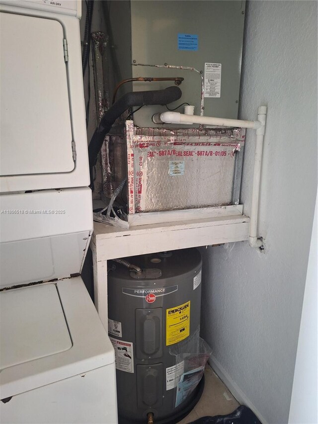 6621 Winfield Blvd Unit 1, Margate, FL 33063 - utilities featuring electric water heater and stacked washer / drying machine