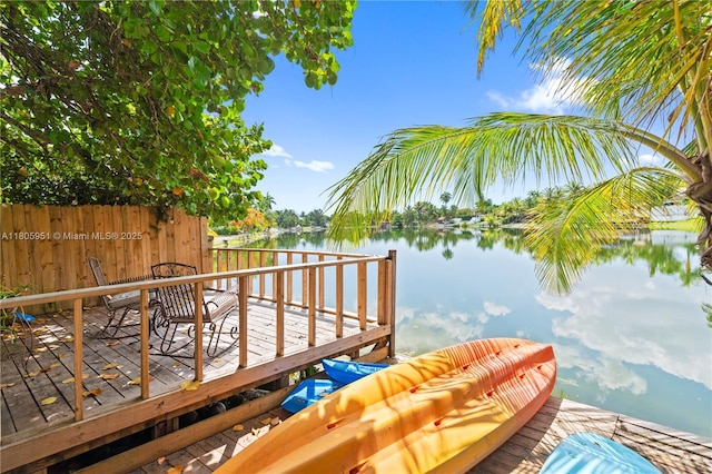 1090 Meadowlark Ave, Miami Springs, FL 33166 - dock area with a deck with water view