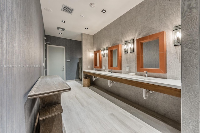 2900 NE 7th Ave Unit 3605, Miami, FL 33137 - full bath with a sink and wood finished floors