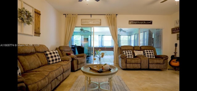 15225 SW 235th St, Homestead, FL 33032 - living room featuring ceiling fan