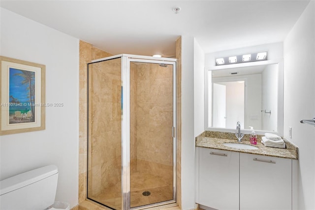 41 SE 5th St Unit 2008, Miami, FL 33131 - full bath with a stall shower, toilet, and vanity