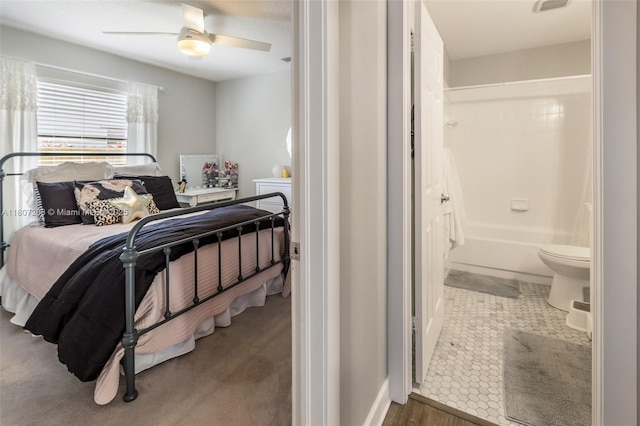 15828 S Ashby Field Rd S, Davie, FL 33331 - bedroom featuring ensuite bathroom and ceiling fan