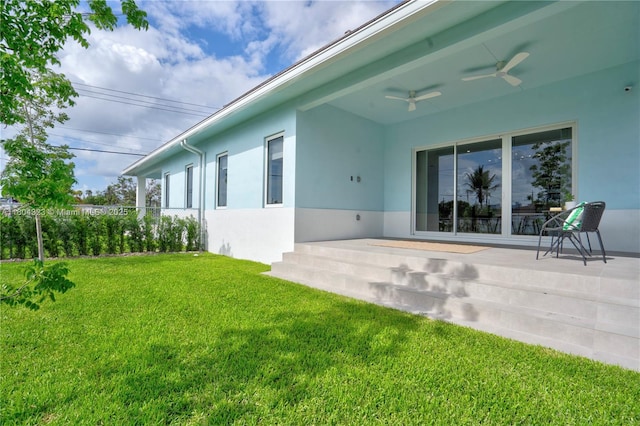 1805 NW 22nd Ct, Miami, FL 33125 - view of green lawn featuring ceiling fan