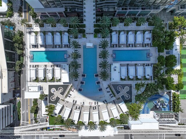 851 NE 1st Ave Unit 1409, Miami, FL 33132 - drone / aerial view of a pool