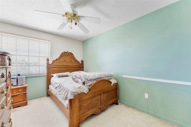 17933 SW 33rd Ct, Miramar, FL 33029 - carpeted bedroom featuring a textured ceiling, a ceiling fan, and baseboards