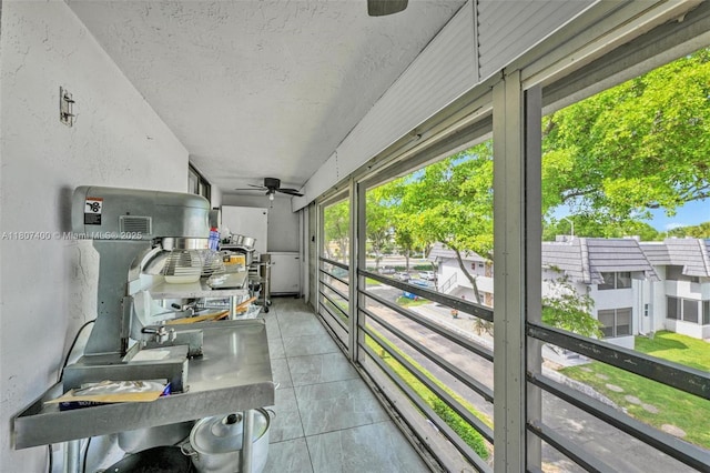 3361 NW 85th Ave Unit 305, Coral Springs, FL 33065 - sunroom with a ceiling fan