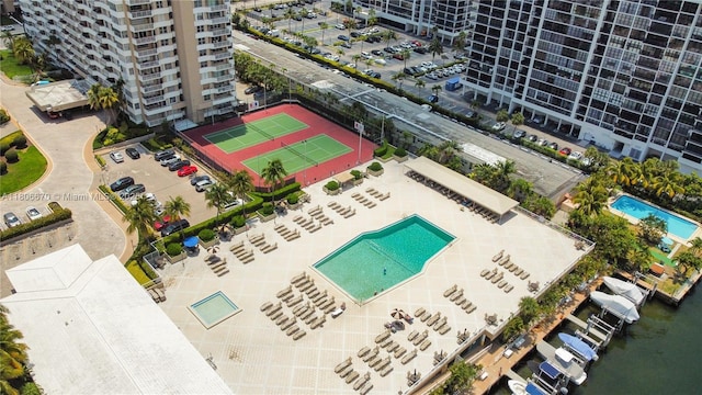 1965 S Ocean Dr Unit Mq, Hallandale Beach, FL 33009 - aerial view of a pool
