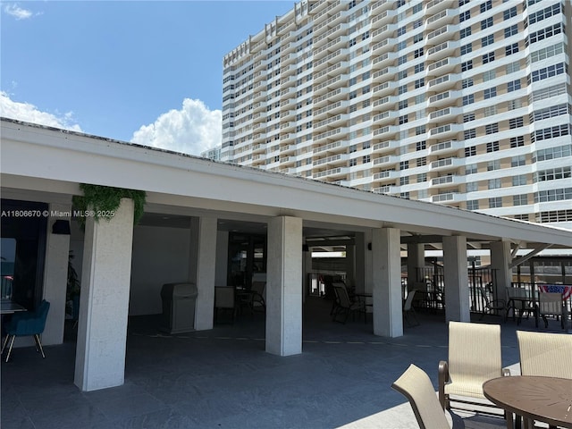 1965 S Ocean Dr Unit Mq, Hallandale Beach, FL 33009 - view of patio featuring outdoor dining area