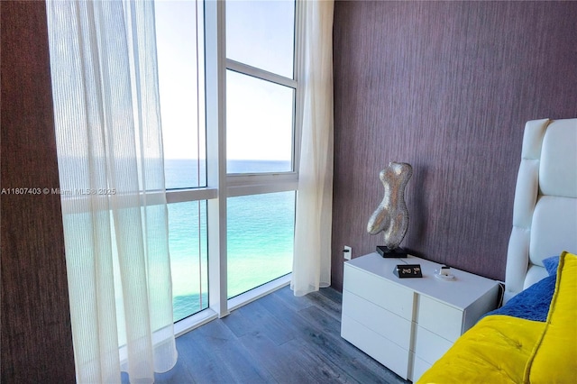 18201 Collins Ave Unit 3909, Sunny Isles Beach, FL 33160 - office area with wood finished floors and a water view