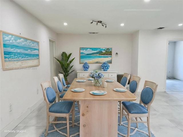 8890 SW 155th Ter, Palmetto Bay, FL 33157 - dining room with recessed lighting and light tile patterned floors